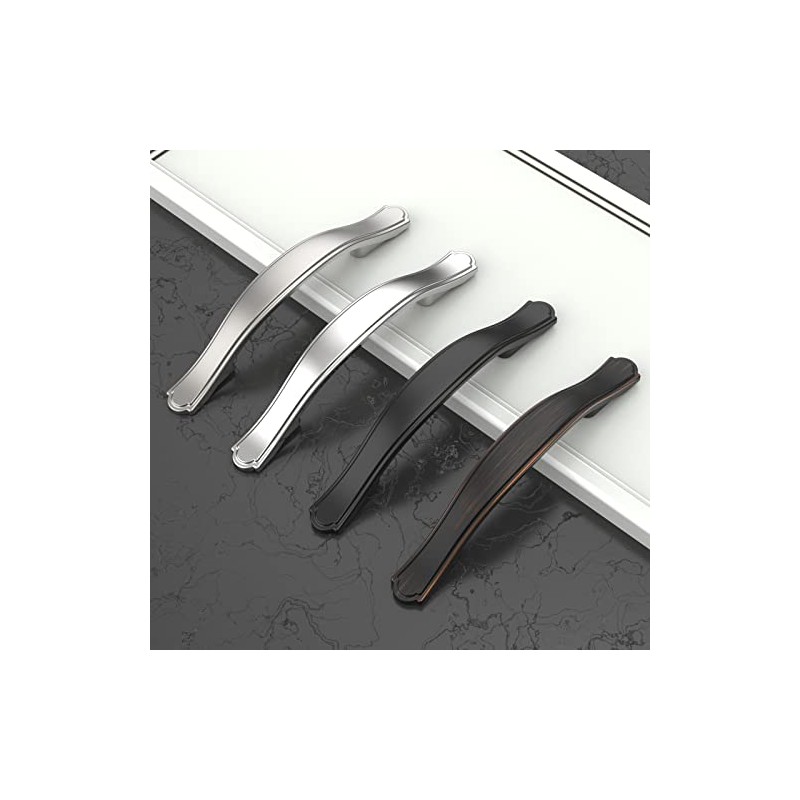 Asidrama 10 Pack 3 Inch(76mm) Brushed Satin Nickel Kitchen Cabinet