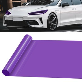 YiGia Tail Light Tint 12" X 3.9ft Self Adhesive Taillight Tint for Car Fog Light Rear Lamp Tail Light Car Sticker UV Protection Film Purple