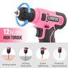 LIRFIX 110-Piece Pink USB Charging Electric Screwdriver Set - Low-Power