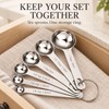 6-Piece Stainless Steel Measuring Spoons Set, Heavy Duty Tablespoon &