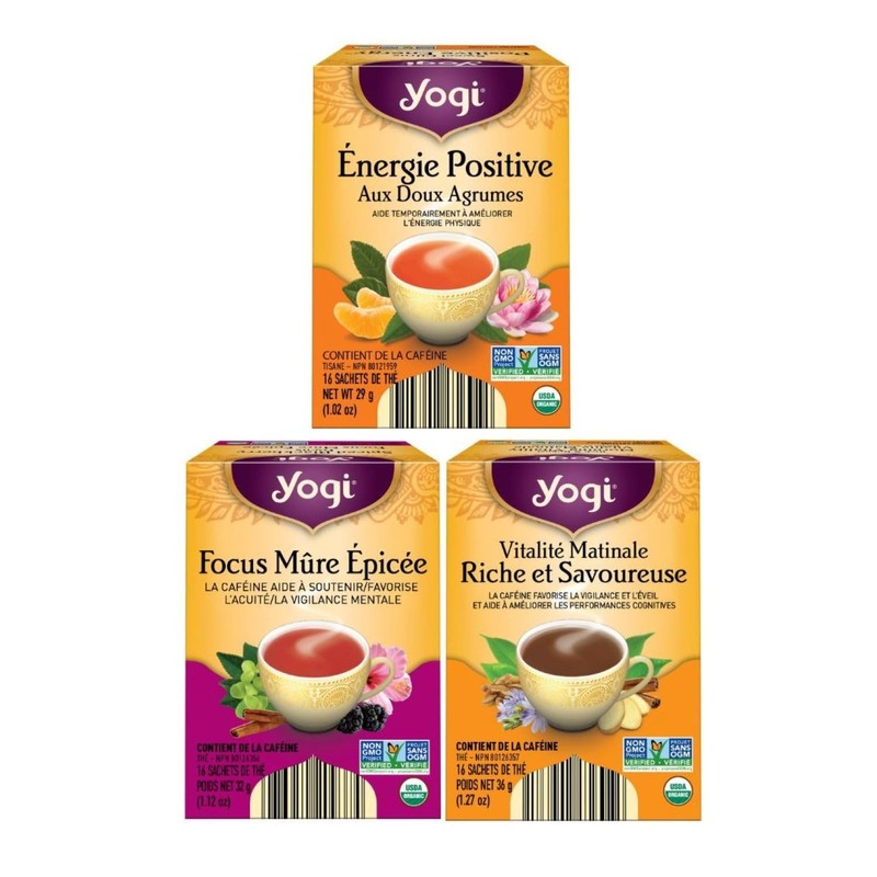 Yogi Tea - Canada Energy Variety Pack Tea Sampler (3