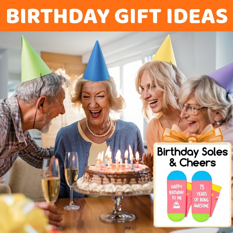 Zmart 75th Birthday Gift Socks - Funny Birthday Presents for