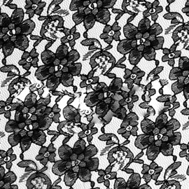 Black Raschel Lace Fabric – Sold by The Yard (FB)