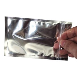 100 Pcs Aluminum Bags with Zipper, Clear Aluminum, Vapor-Deposited Bags, Zipper, Packaging Supplies, Storage Bags, Zippered Plastic Bags, Waterproof, Moisture-Proof, Mildew Proof, Long-Term Storage