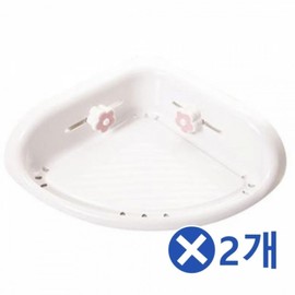 Suction vacuum compressed flower bathroom corner shelf x 2 Multipurpose shelf