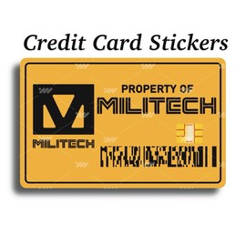 Arasaka Cyberpunk Themed 2077 Style Credit Card Skin with QR Code and Property Label Design:_Property of militech