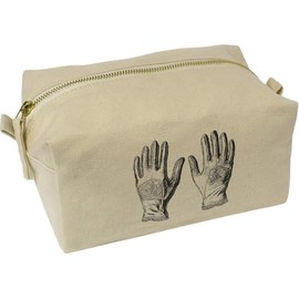 'Vintage Female Gloves with Pattern' Canvas Wash Bag/Makeup Case (CS00043014)