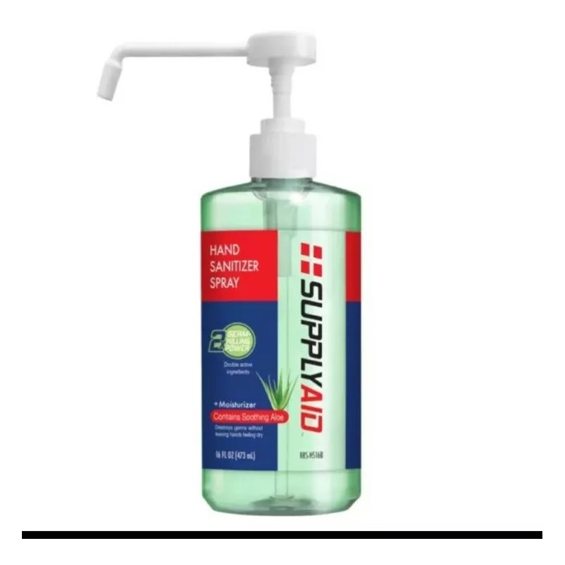 SUPPLYAID 80% Alcohol Hand Sanitizer Gel with Aloe - 16