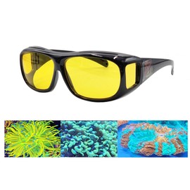 UV Coral Reef Viewing Glasses for Saltwater Aquarium, Reef Tank/UV Glass for Coral Photography, Professional Lens Filter