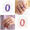 ThunderFit Silicone Wedding Bands for Women, Inner Arc Breathable Rubber