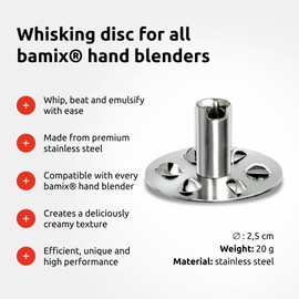 Whisk Blade (Blister pack) Fits all Bamix Models, Silver