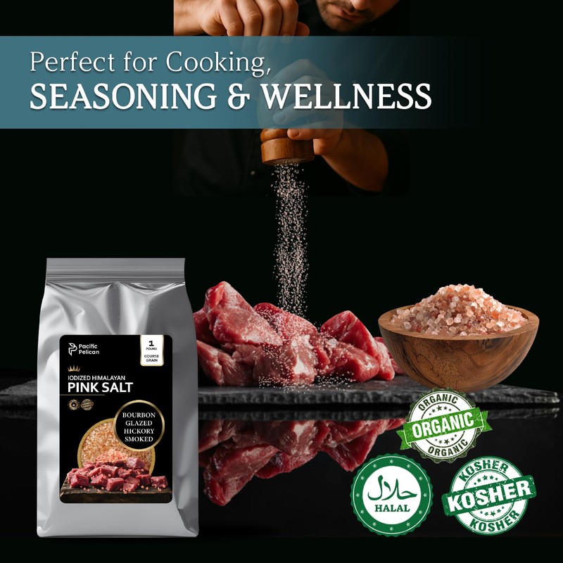 Pacific Pelican Iodized Himalayan Pink Salt – Bourbon Glazed Hickory