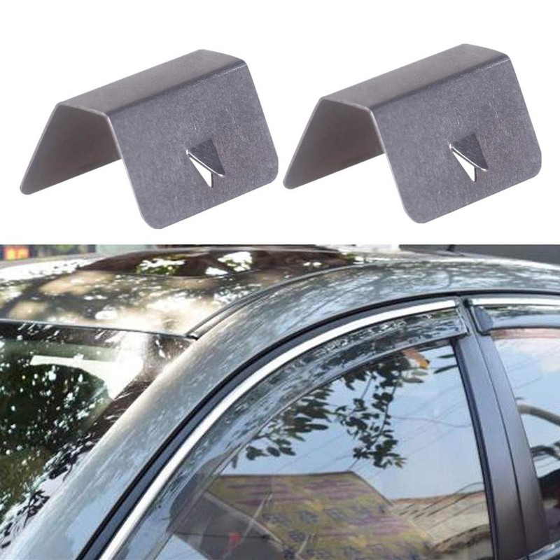 YISIFEINUO 8 Pcs Wind Deflector Clips Stainless Steel Wind Rain