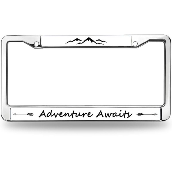 Mount Adventure Spirit License Plate Frame for Veterans Adventure Awaits