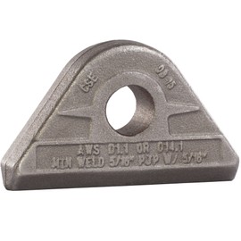 MAG-MATE PE0475 Weld-On Pad Eye, Made of A36 Weldable Carbon Steel, Welding Pad Eye Meets Stringent ASME BTH-1 Standards, with 4-3/4 Tons Working Load Limit, Weighs 2.2 lb, Gray