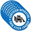 Certified Operator Skid Steer Loader Hard Hat Sticker, (6 Pack)