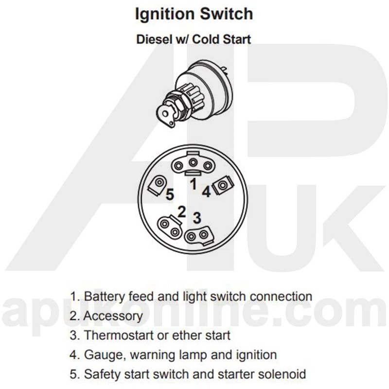 APUK Ignition Starter Switch Replacement for Ford 2000 2600 3000