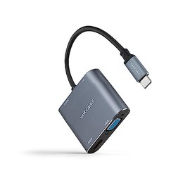 Monkey Ladder USB-C to HDMI/VGA/USB3.0/PD Converter 15cm Grey