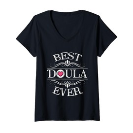 Womens Doula Let's Doula This Midwife Gift Home Birth Doula Gifts V-Neck T-Shirt