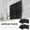 JECOMPRIS 10pcs Black Acrylic Board Cast Square Panel for Photo