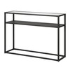 Nellie 42'' Wide Rectangular Console Table with Metal Mesh Shelf