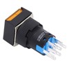 25Pcs Squares Push Button Switch 8 Pin Self Locking Switches