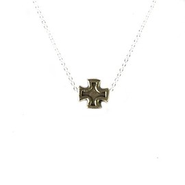 My Saint My Hero Faith Petite Necklace, Chapado en oro, Sin gemas.