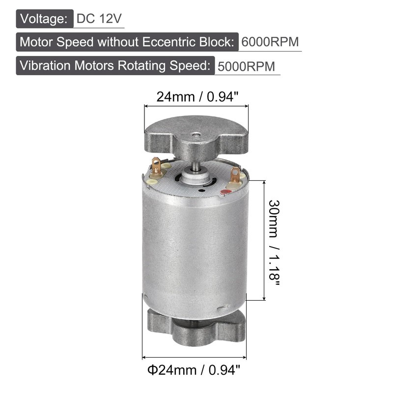 sourcing map 2 x Vibration Motor DC 12 V 5000