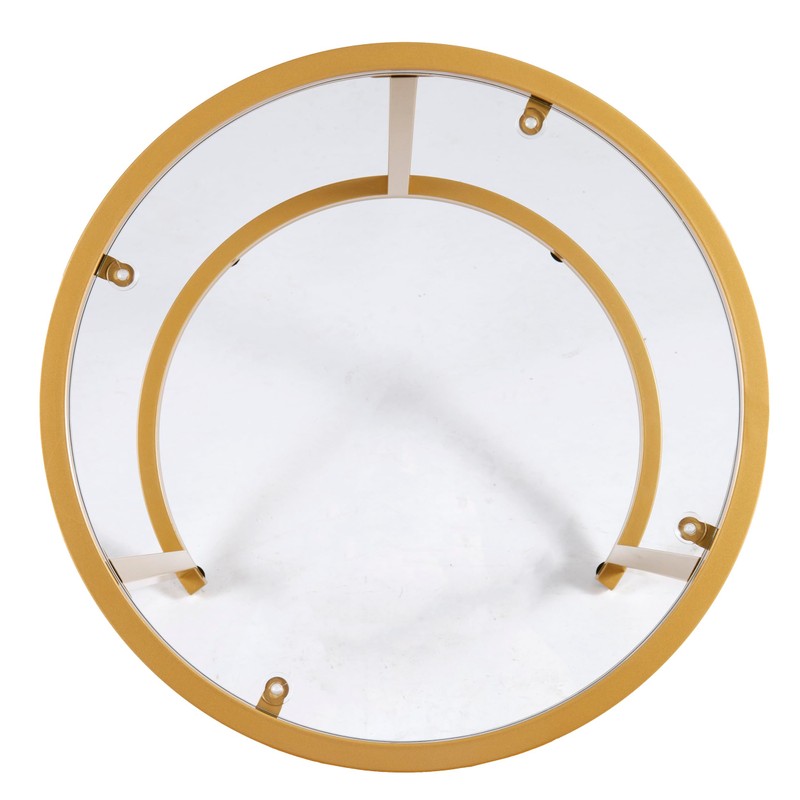 SEI Furniture Evelyn Glam Nesting Side Table 2pc Set, Gold