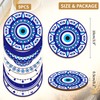 BENECREAT 9Pcs Evil Eye Wood Coasters, Butterfly Mandala Flower Wood