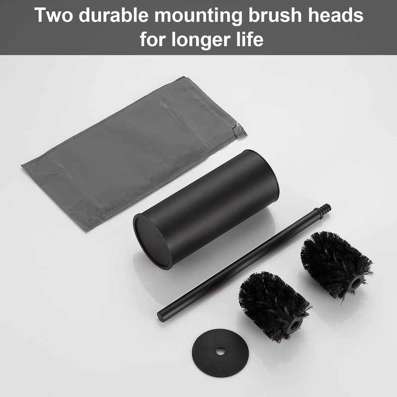 BGL 304stainless steel standing toilet brush for bath decor (Black)