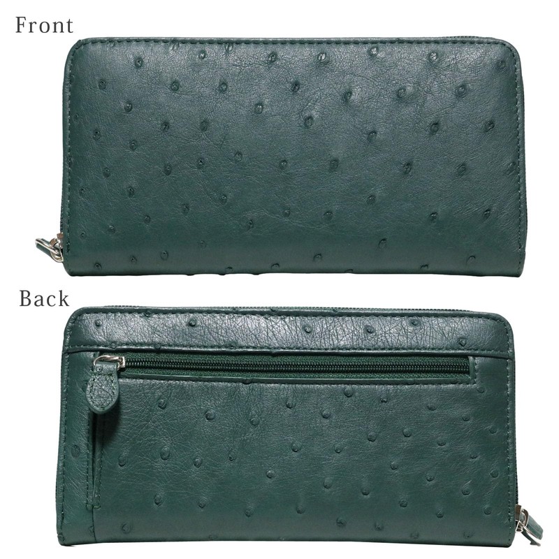 Berkut, High Quality Materials, Ostrich, Moist Soft, Long Wallet, Round