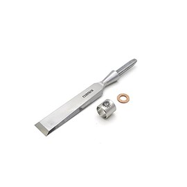 Narex 815075 1 inch Richter Extra Unhandled Bevel Edge Chisel Blank, Cryogenic Treated Cr-V Steel Hardened to HRc 62, Stainless Steel Ferrules (1 inch)