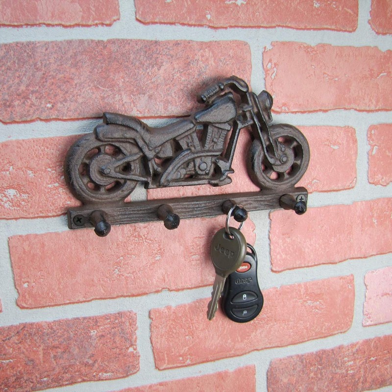 Metal Motorcycle Wall Hook Biker Gear Helmet Key Holder Garage
