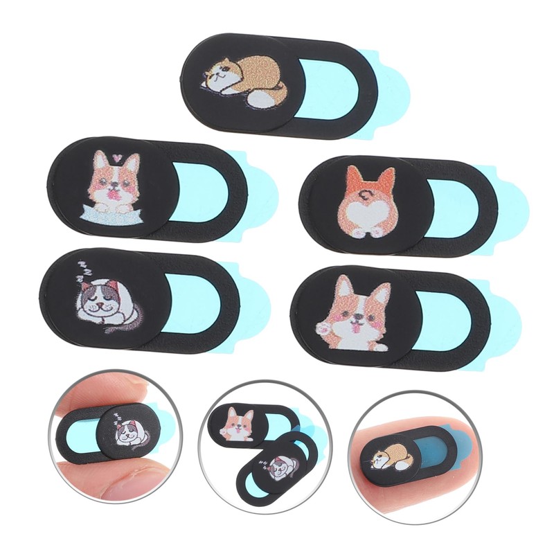 Operitacx 5Pcs Cat Pattern Webcam Cover Ultra Thin Privacy Protector