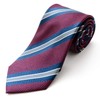 Michi Kolondon Brand Necktie, 100% Silk, Jacquard Woven Stripe, Pattern