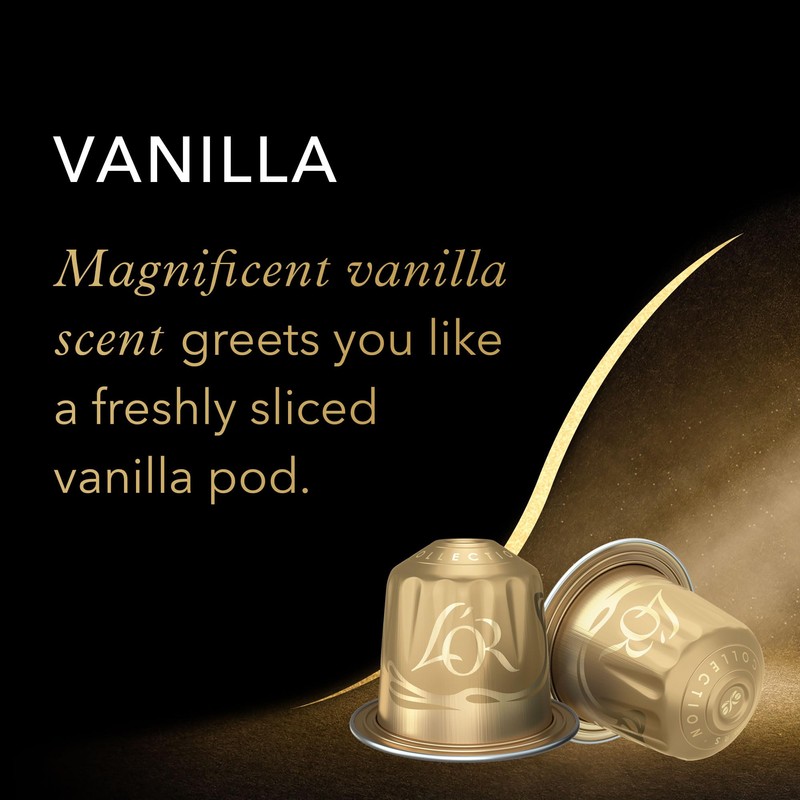 L'OR Espresso Capsules, 30 Count Variety Pack Vanilla/Chocolate/Caramel, Single-Serve Aluminum