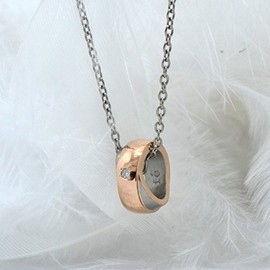 fe-fe phiten phiten titanium necklace phiten simple cross pink gold ladies 30 [set item] 2-piece set (necklace and jewelry polishing cloth), Diamond