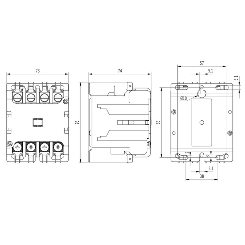 Sunlee controls DEFINITE PURPOSE CONTACTOR 4 Pole 40 Amp 50