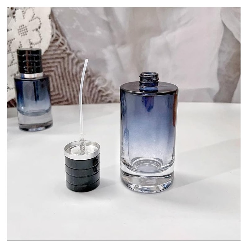 Sndperiexam 2 Pcs Blue 30ml Perfume Atomizer, Portable Glass Spray