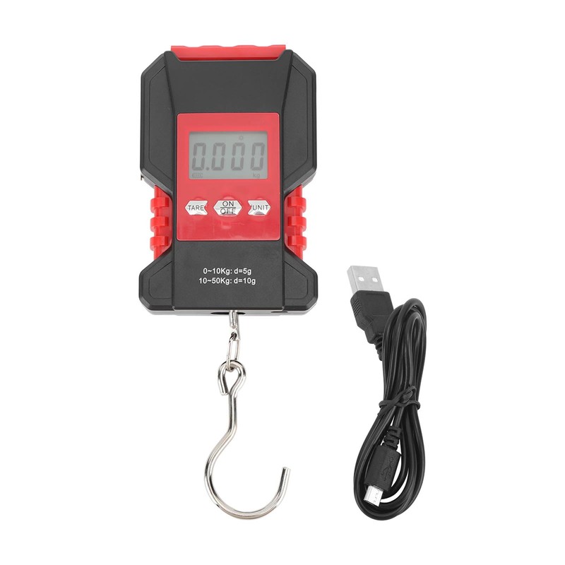 USB Charging, Fish Scale Digital Weight, High Accuracy, 110lb Backlit