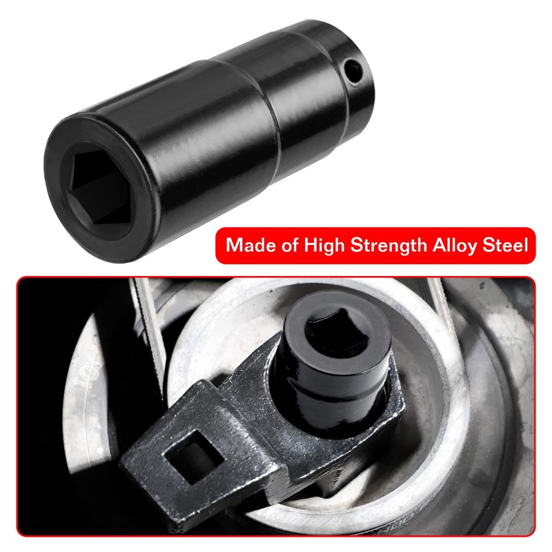 BETOOLL 19 mm Harmonic Balancer Socket & 50mm Crankshaft Crank