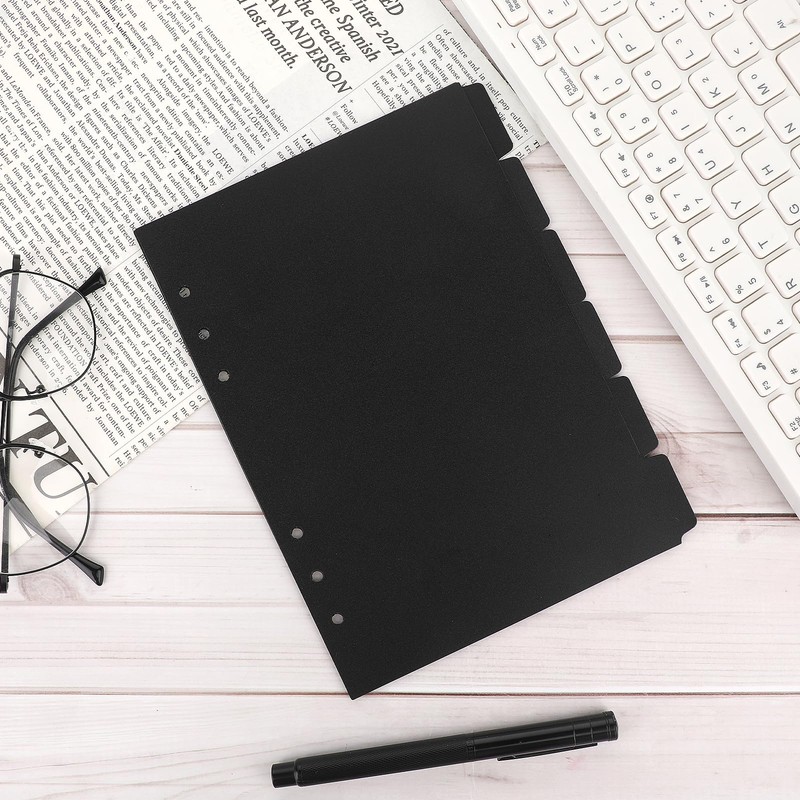 Jeffdad 6 Ring Binder Dividers Set, 6 Tabs, A5 Insertable