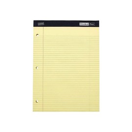 Staples 369738 Notepad 8.5-Inch X 11.75-Inch Narrow Canary 100 Sheets/Pad (13771/18578)