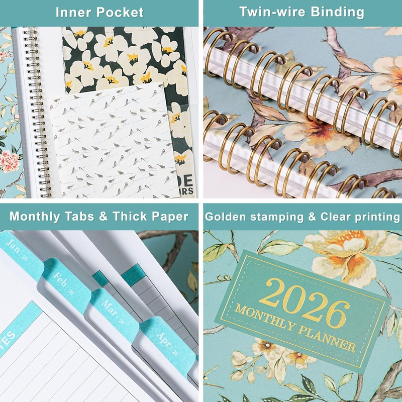 2026 Monthly Planner - 2026 Planner with Tabs, Monthly Planner/Calendar