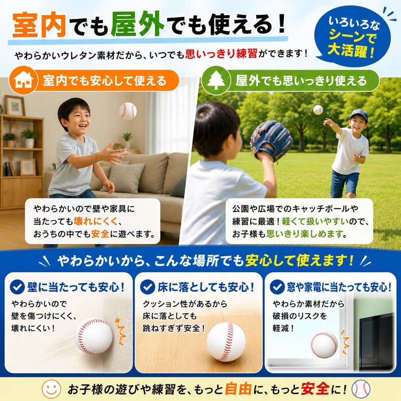 [Soft Material] Baseball Soft Type B (Set of 5)