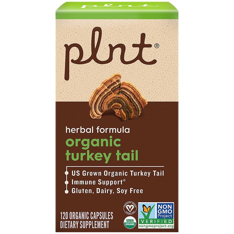 plnt Organic Turkey Tail - Mushroom Herbal Formula for Immune