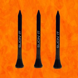 Jgolf 70mm BAMBOO Golf Tee | Funny ""Slicin' It"" Golf Tees | 50 Pack |