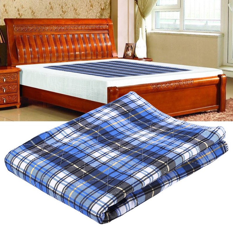 Almohadilla de cama lavable reutilizable, 3 capas sábanas de incontinencia