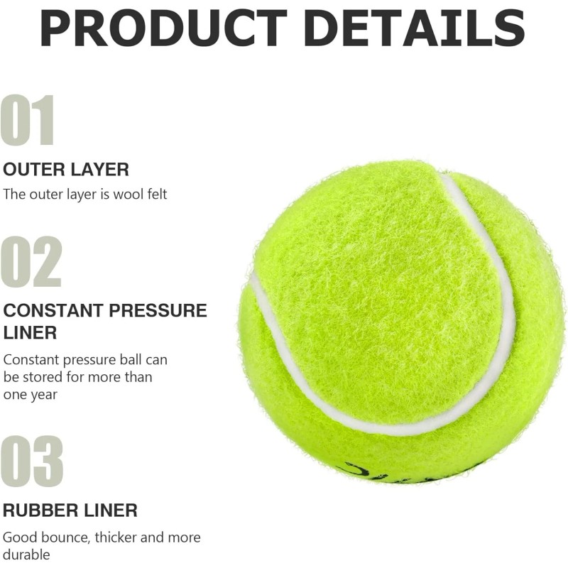 SPORTIC 4 PCS Tennis Balls,High Bounce Practice Tennis Balls with